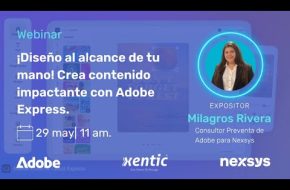 Webinar: ¡Diseño al alcance de tu mano! Crea contenido impactante con Adobe Express.